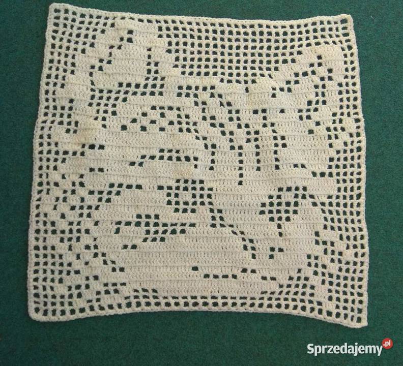 Ozdoba szydełkowa Kot ok58 x 52 Chojna