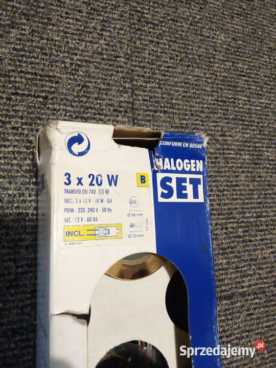 zestaw oswietleniowy halogeny transformator Warszawa sprzedam