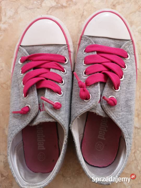 Trampki szare różowe dziewczynka rozmiar 32 Tuchów