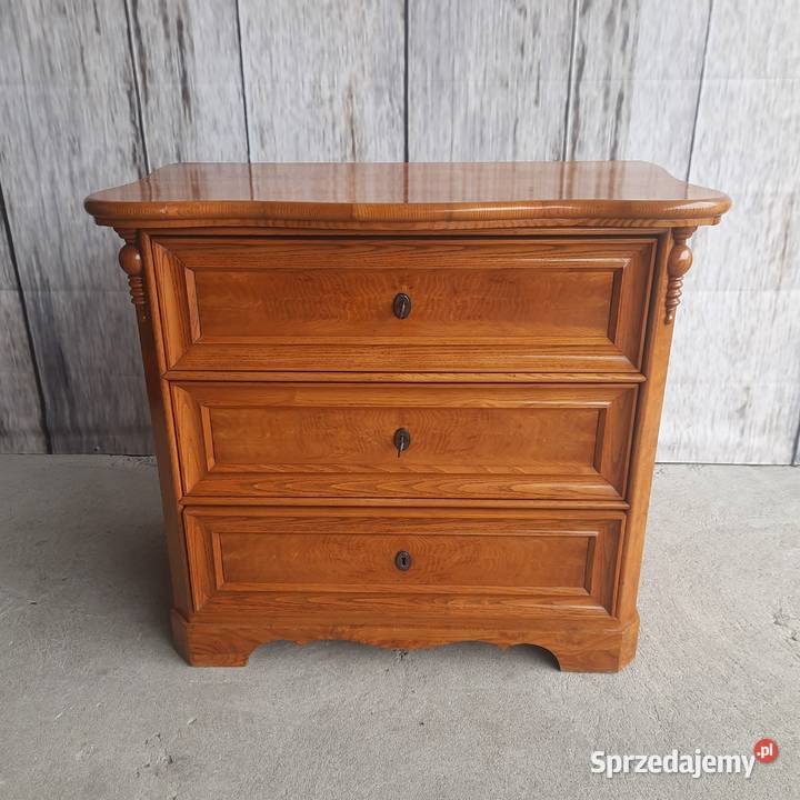 stylowa drewniana komoda z szufladami wysoki Komody