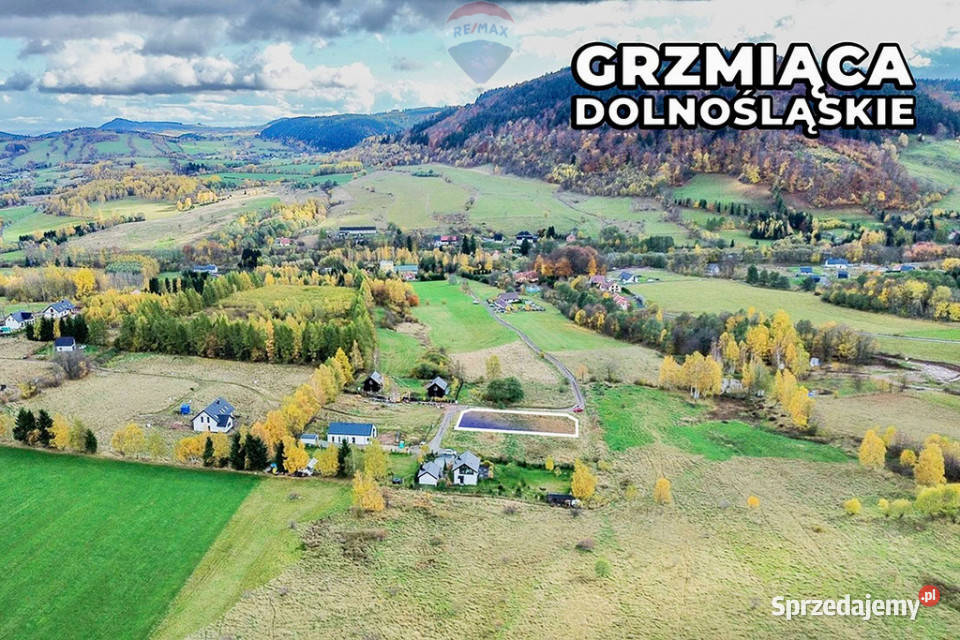 Idealna działka pod dom z piękną panoramą gór Grzmiąca