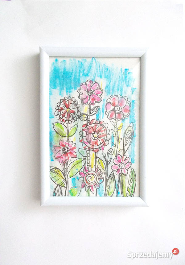 mały rysunek z łąką obrazek do kuchni mała