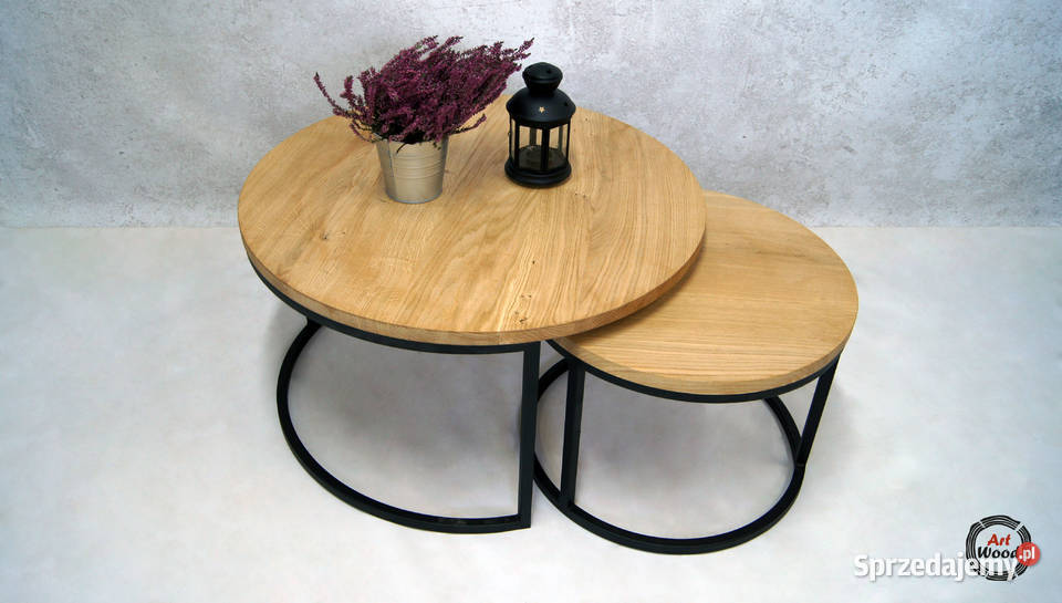 Komplet stolików kawowych stoliki duo okrągłe Nowy Sącz