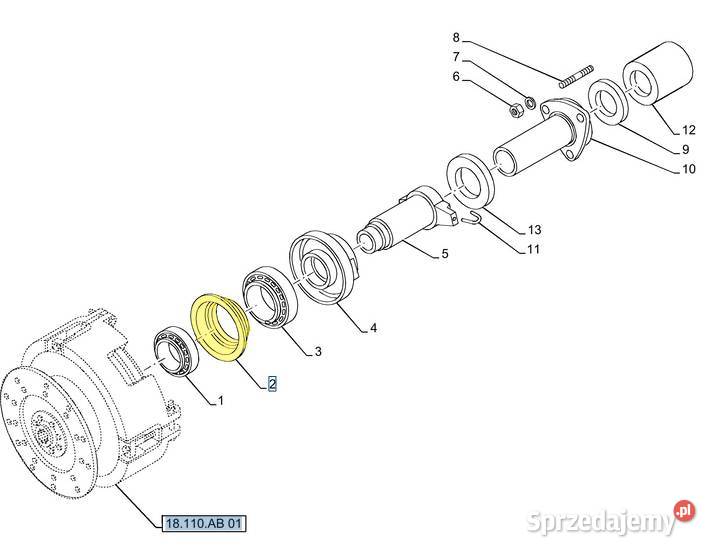 Kołnierz sprzęgła CNH Case Holland 5087034 nieuszkodzony Białystok