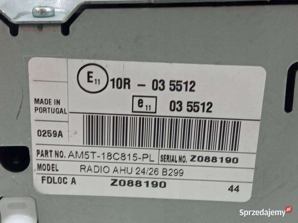RADIO AM5T18C815 Ford Fiesta Mk7 20082016