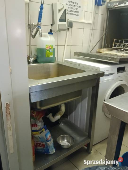 Stół że zlewem i półką 700x700x850 z baterią Leszno