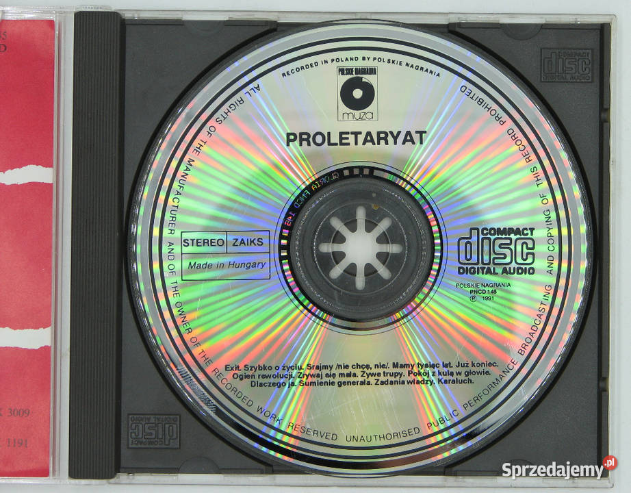 CD PROLETARYAT Proletaryat MUZA PNCD 145 1991r Cielądz