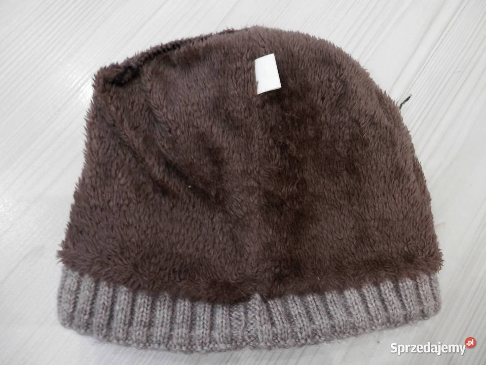 Czapka Wełniana Wełna Wiskoza Beanie Warkocze Łomża