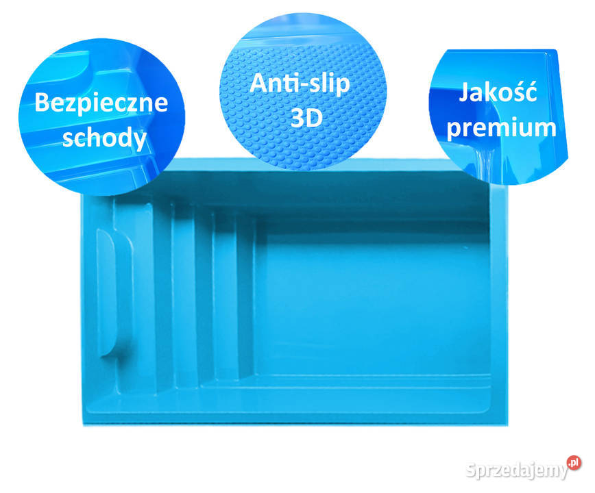 Basen ogrodowy 35 x 22 x 11m poliestrowy Baseny dolnośląskie Wrocław