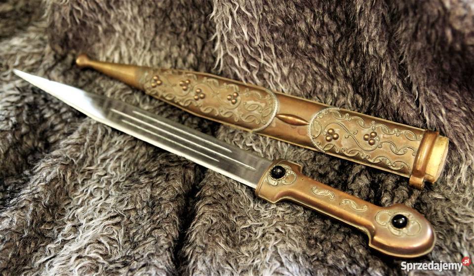 Oryginalny kindżał kamakaukaski brąz ostry Sokółka