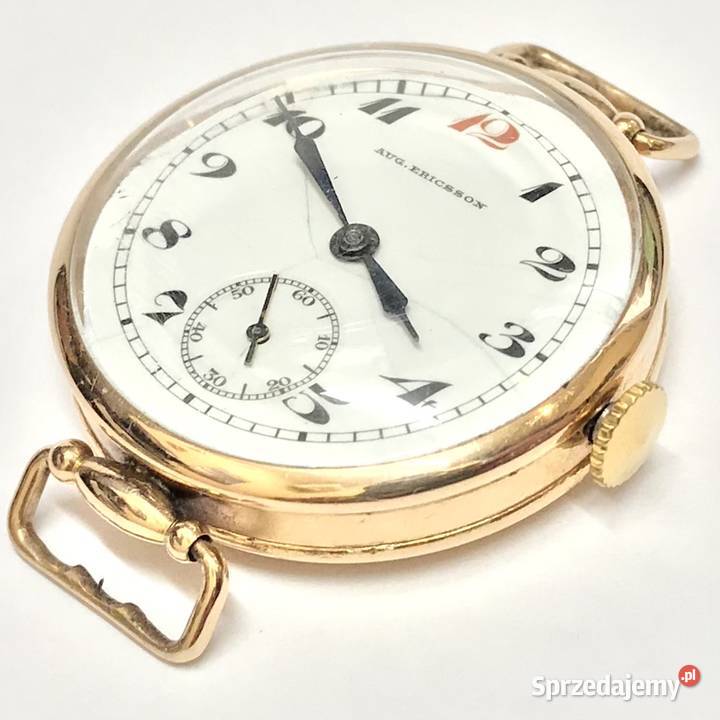 AUGUST ERICSSON Złoty zegarek 14K ANTYCZNY unisex