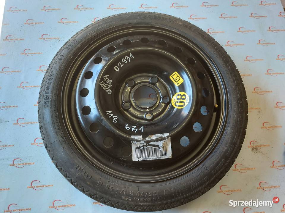 OPEL INSIGNIA A koło dojazdowe 1257017 98M 5x120