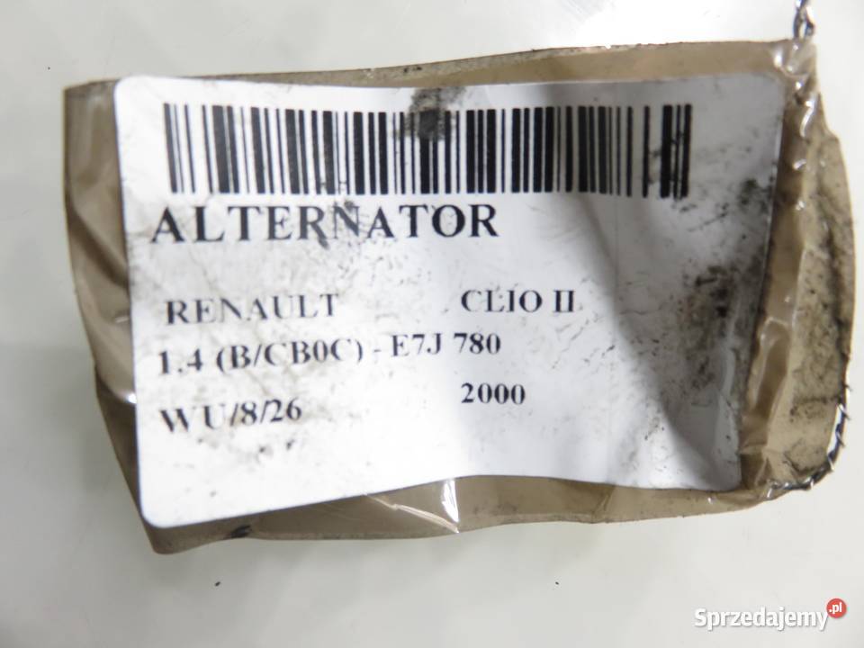 ALTERNATOR RENAULT CLIO II 14 0124325031 Układ elektryczny silnika