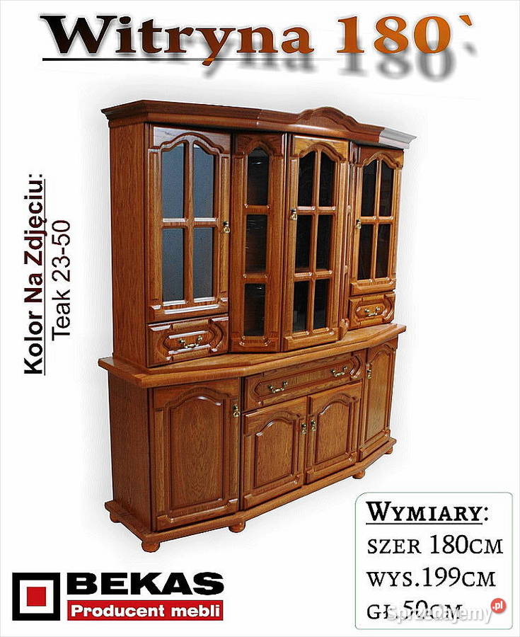 Nowa Stylowa Witryna 180 Dąb Rustikal BEKAS opolskie Dobrodzień