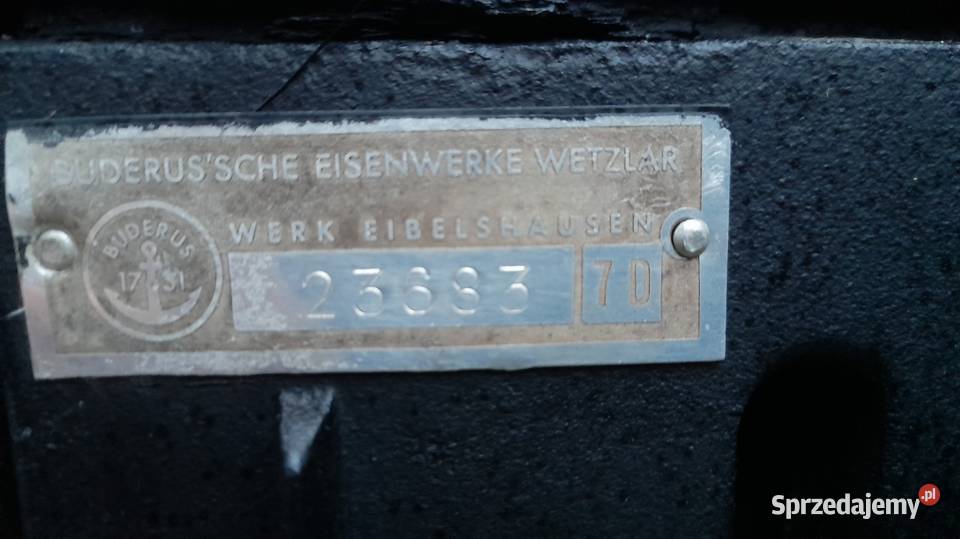 Piec koza żeliwny szamot emaliowany buderus wielkopolskie Garby sprzedam