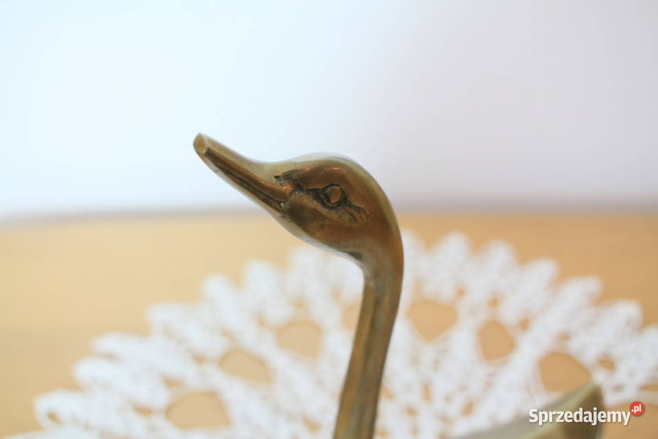 Mosiężna kaczka piękna figurka inny kolor Pszczyna