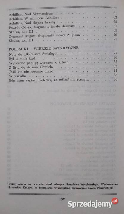 Wybór poezji Stanisław Wyspiański pomorskie Gdańsk