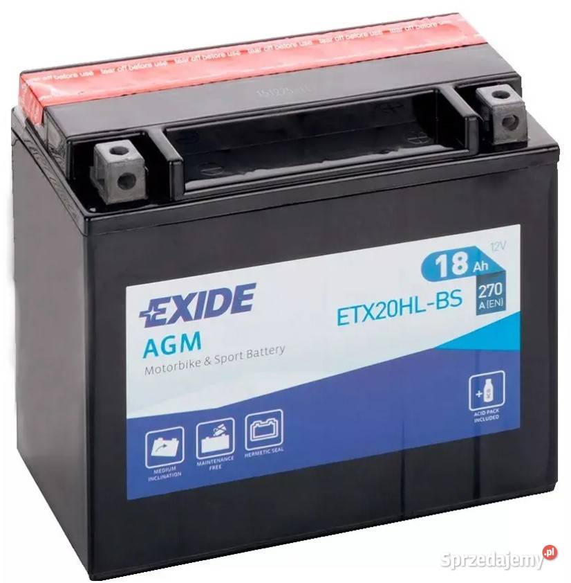 Akumulator motocyklowy EXIDE ETX20HLBS YTX20HLBS Akumulatory motocyklowe Wrocław sprzedam