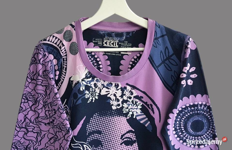 Damska fioletowa dresowa bluza z długim rękawem Chrzanów