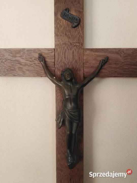 Duży Krzyż Drewniany Retro dolnośląskie