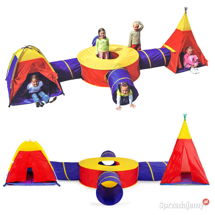 Zestaw namiotów dzieci 7w1 domki 4 tunele IPLAY