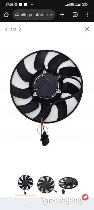 WENTYLATOR CHŁODNICY CRAFTER 20 dostawcze