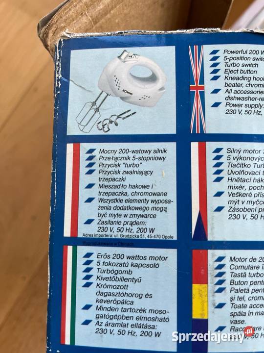 Mikser ręczny 200 W komplet końcówek Warszawa sprzedam