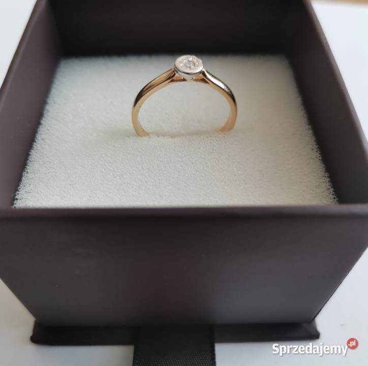 Złoty pierścionek zaręczynowy złoto łódzkie Wieruszów