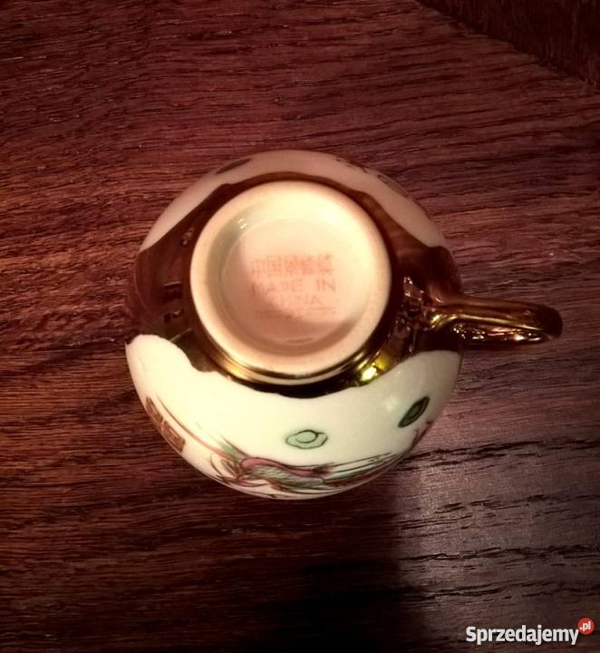 Serwis do herbaty kawy złocona chińska porcelana