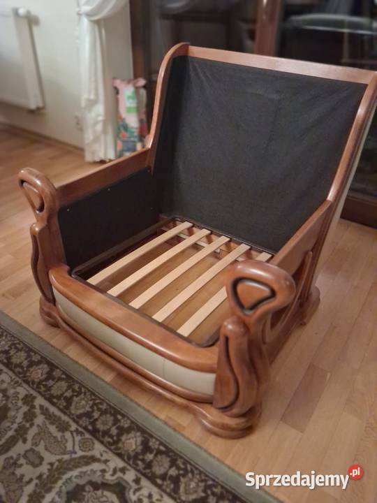 Zestaw kanapa dwa fotele z skóry wielkopolskie Boduszewo sprzedam