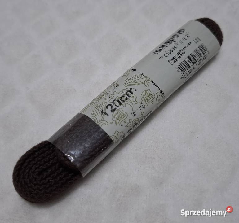 Sznurówki 120 płaskie 8mm 1012 bawełna brązowe śląskie Czeladź