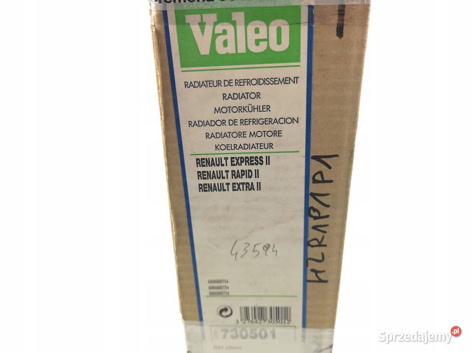 CHŁODNICA WODY VALEO RENAULT RAPID 8698 16 D osobowe