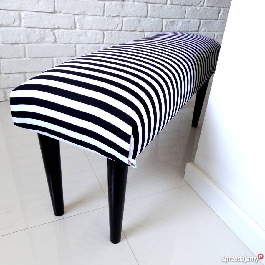 Ławeczka ławki wzorzysta paski paseczki nowoczesne