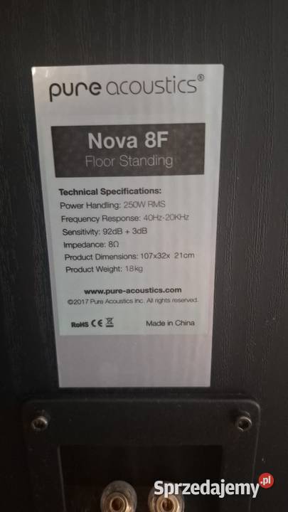 Zestaw kolumn Pure Acoustics Zestawy kina domowego Rybnik sprzedam