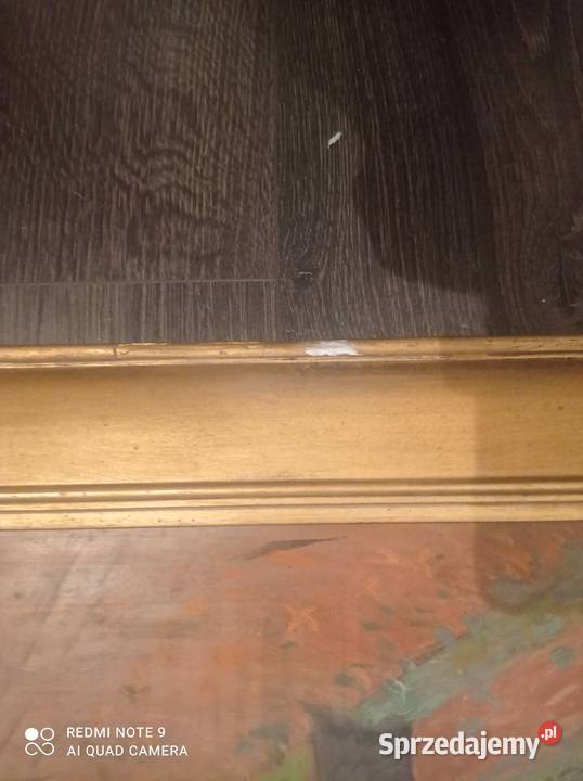 Obraz na sklejce w złotej ramie 67 x 545 odcienie brązowego Szczecin