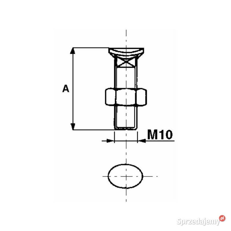 Śruba owalna 10x60 z blokadą nakrętka CP1358B Kamionna sprzedam