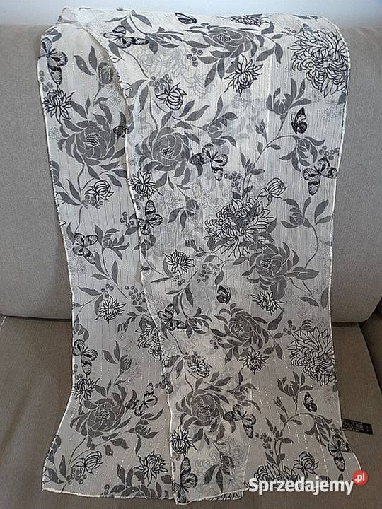 Szalik Jedwabny 93 Naturalny Jedwab Kremowy