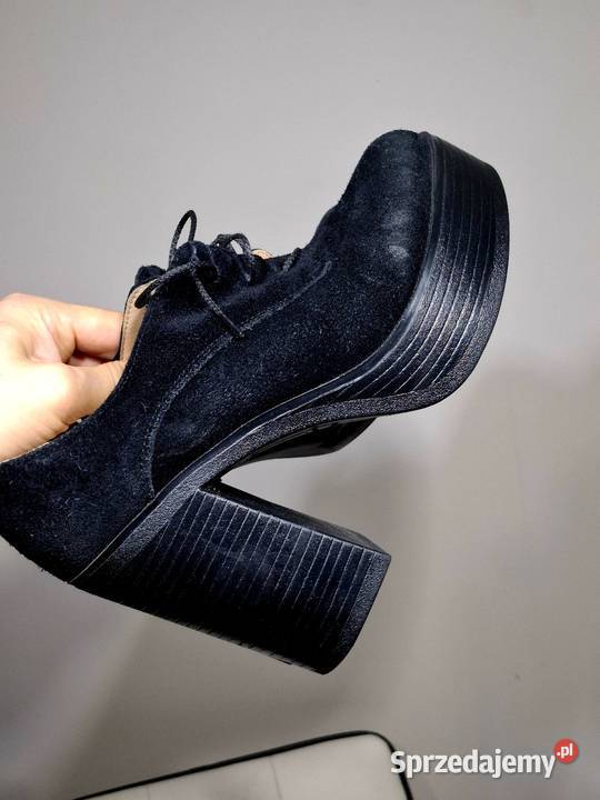 Maxony 40 półbuty platformy czarne Kraków