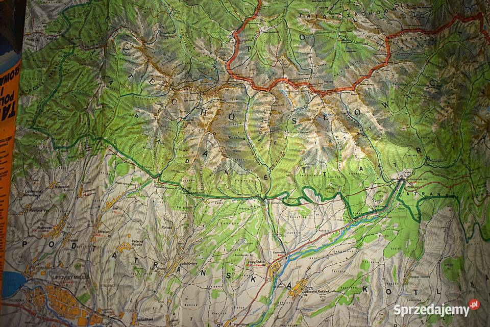 Tatry polskie i słowackie mapa turystyczna z kujawsko-pomorskie Chełmno sprzedam