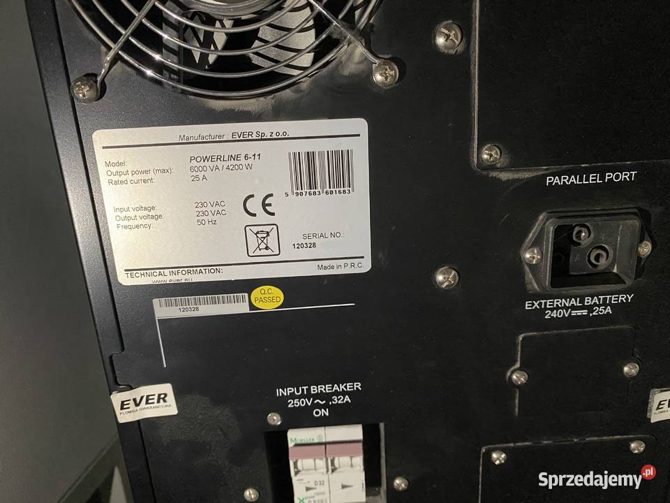 UPS Powerline 611 EVER 6000VA 4200W