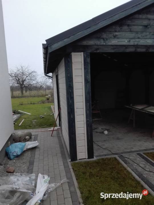 Wiata garazowa z pełna zabudową Konin