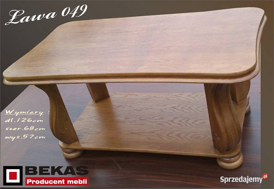 Stylowa Ława 065 Dąb Noga Masywna Ława Lite Kalisz