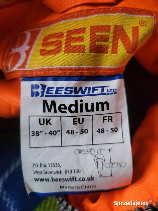 Kurtka odblaskowa zimowa pikowana firmy Seen Inny rodzaj Gliwice sprzedam