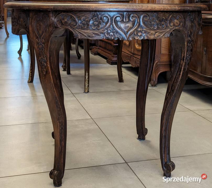 Wspaniały okrągły stolik ludwikowski dąbsklep Stoliki kawowe i ławy śląskie Dąbrowa Górnicza sprzedam