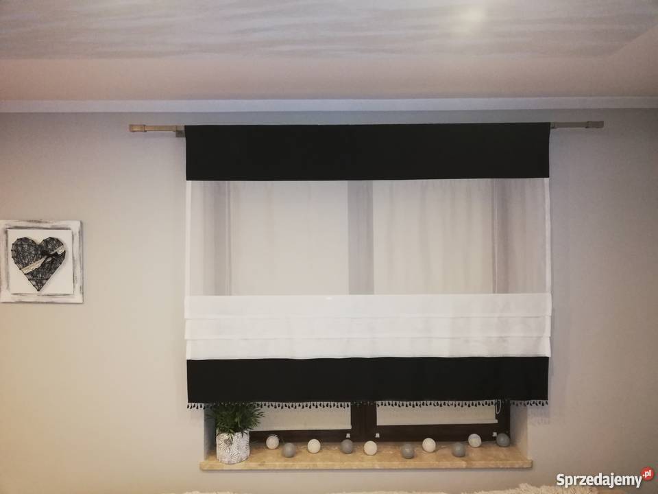 Firany roletki panele czarny Dekoracje i ozdoby