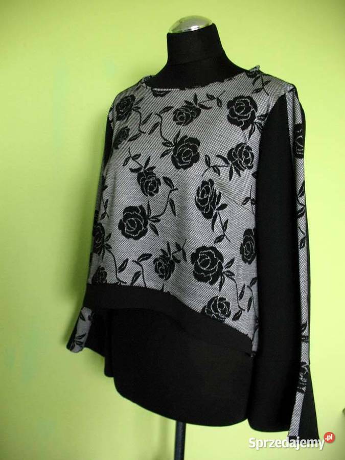 Bluzka trapez asymetryczna r44 2XL biust 108