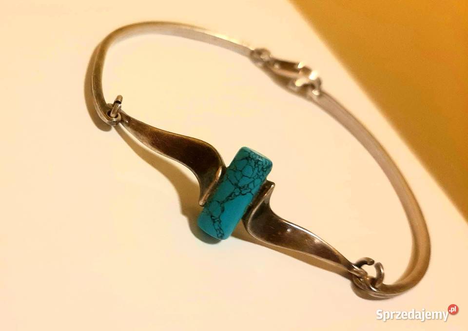 Srebrna bransoletka z turkusem Rzeszów