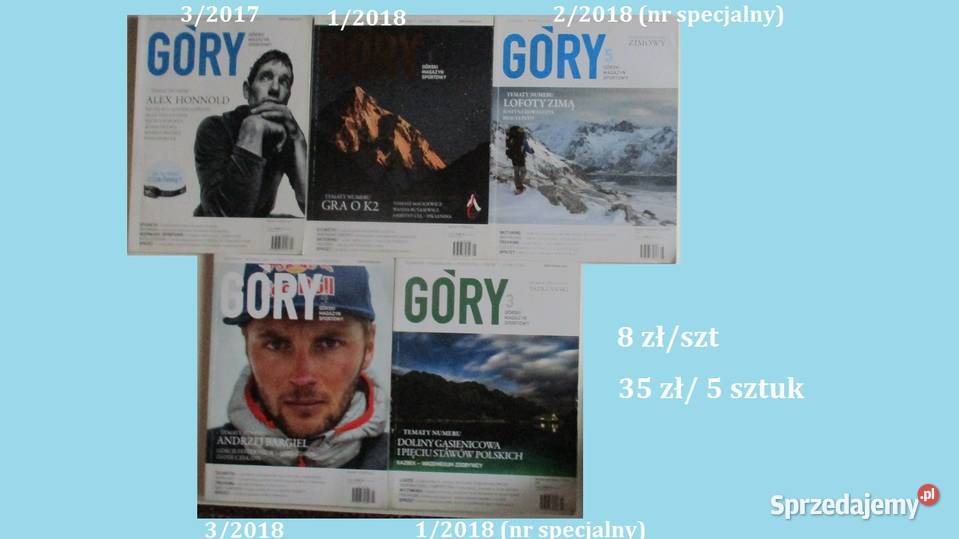 Czasopismo GÓRY / góry / wspinaczka / alpinizm / sprzęt