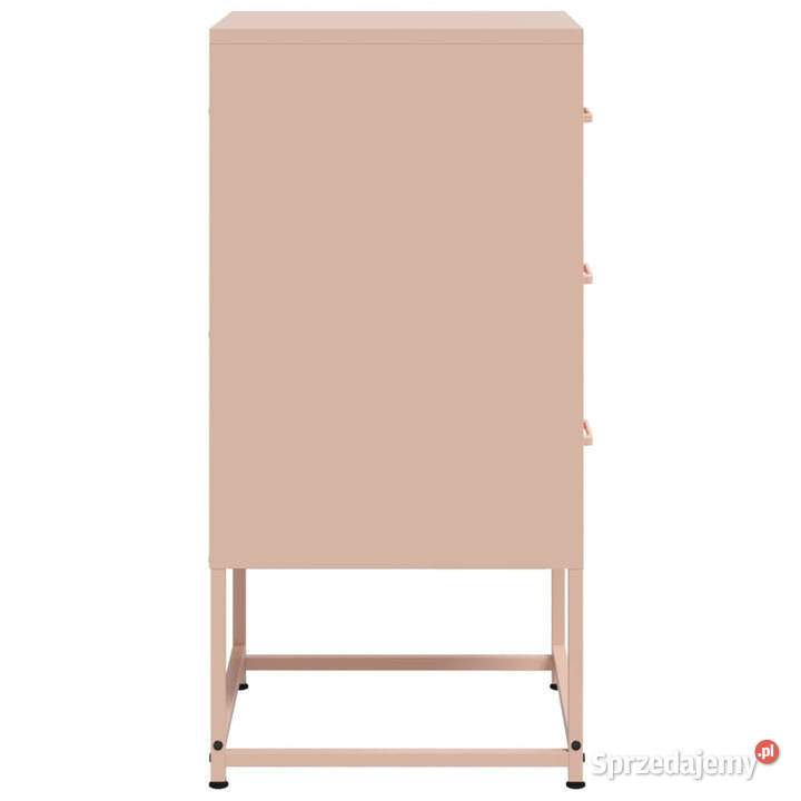 Szafki nocne 2 różowe 36x39x78 stal WM846581
