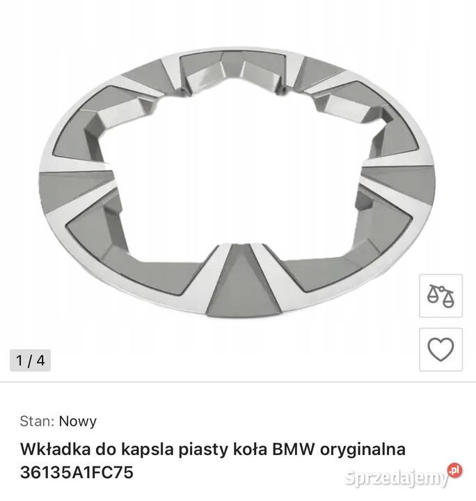 Oryginalna wkładka aerodynamiczna felgi BMW